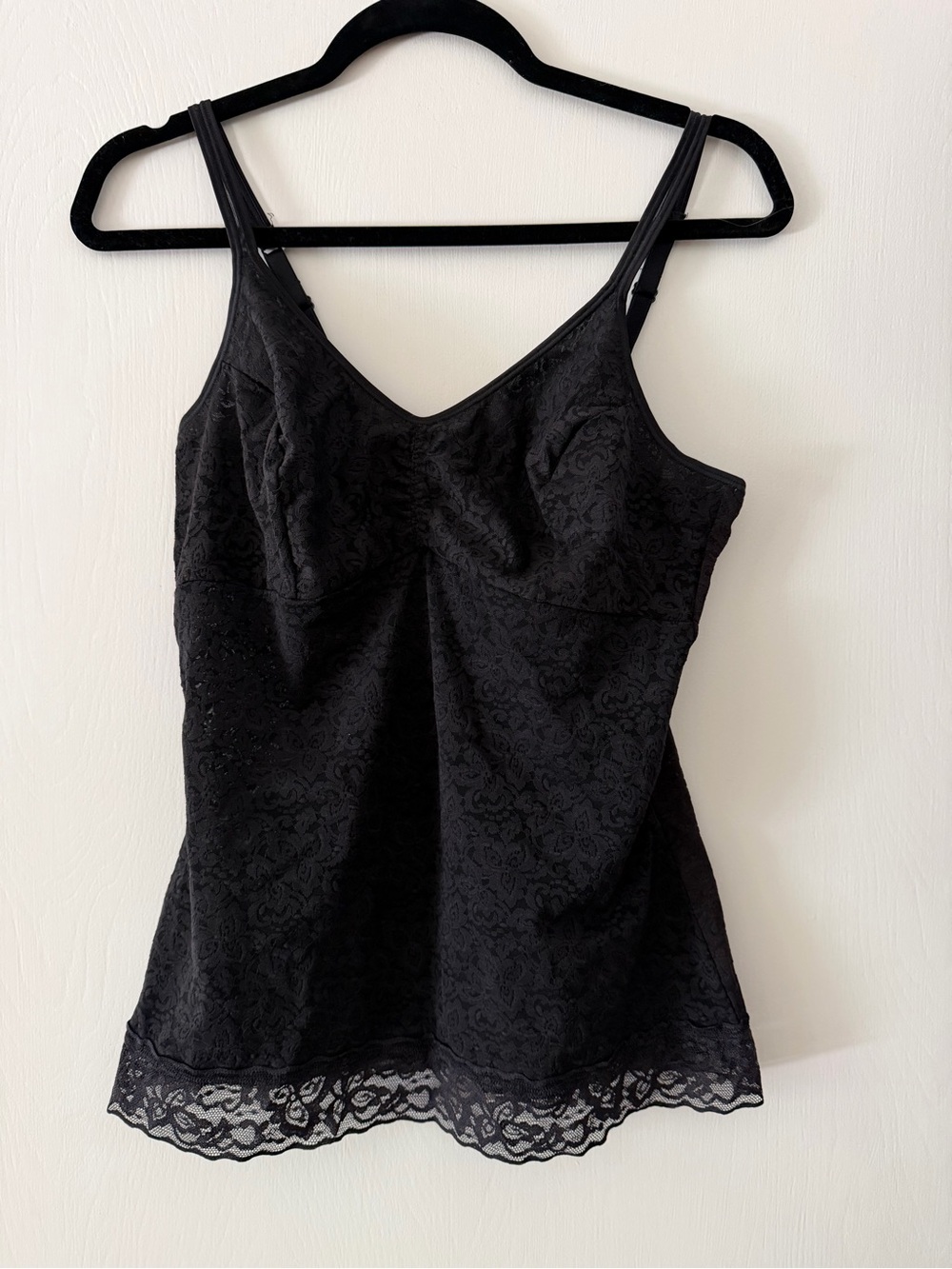 Black Lace Camisole Slip Shapewear Top - Women's Intimates